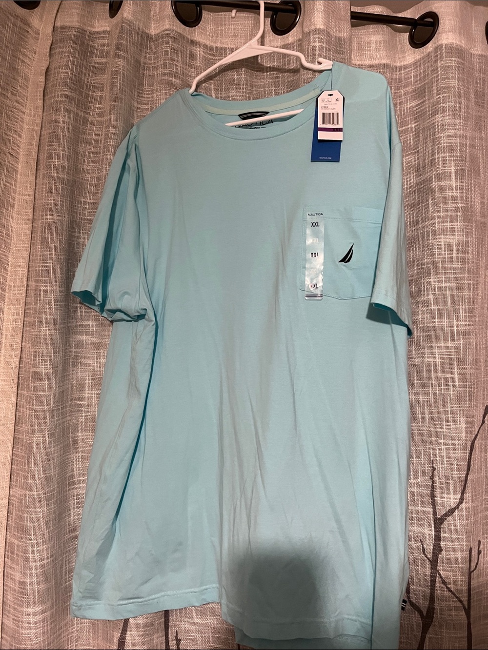 Nautica Men’s Aqua Short-Sleeve Pocket Tee